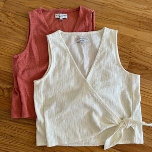 Madewell Texture & Thread Wrap Tank Top Bundle